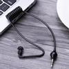 Mobile Phone Black Monaural Wired Earpiece Air Tube Anti Radiation In Ear Stereo Earphone