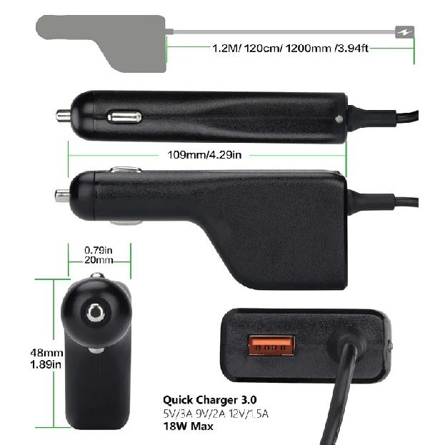 Car Charger for Panasonic Toughbook CF-P1 CF-R1 CF-R2 CF-T1 CF-W2 CF-W2A CF-W2D CF-Y2 CF-Y4 TOUGHPAD FZ-G1 Laptop DC Adapter