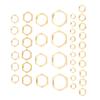40pcs G18 G14 G38 G12 G34 G1 Thread Pipe Fitting Brass Hex Lock Nuts Thin Nut