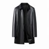 Sheepskin Leather Jacket Men's Autumn and Winter Business Casual Middle-aged Dad Lapel Jacket