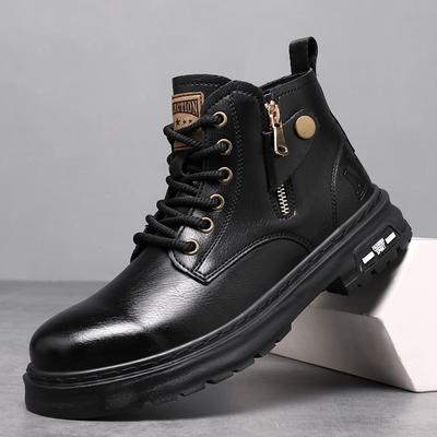 Módní Pánské Vysoké Boty z Pravé Kůže Novinka Pánské Motokrosové Boty Protiskluzové Pánské Tenisky Univerzální Venkovní Kotníkové Boty Botas