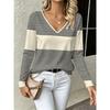 Women's Autumn 3D Printed V-Neck Long Sleeve T-Shirt