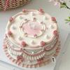 Korean Retro Decorated Small Fresh Simulation Birthday Cake Model Plastic Decoration Showcase Sample Display Photography Props