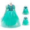 Mermaid Green Princess Children's Performance Costume - Puffy Mesh Skirt Dress