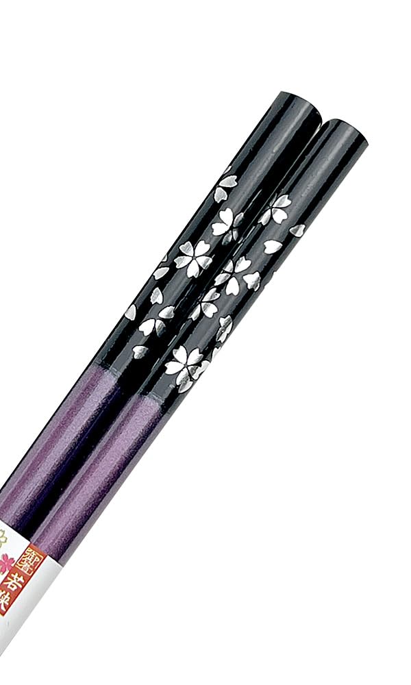 Chopsticks Dishwasher Ginmaizakura Purple Dishwasher Safe Paulownia Box and Wrapping Included Birthday 60th Birthday Gift Grandma Mom [132]