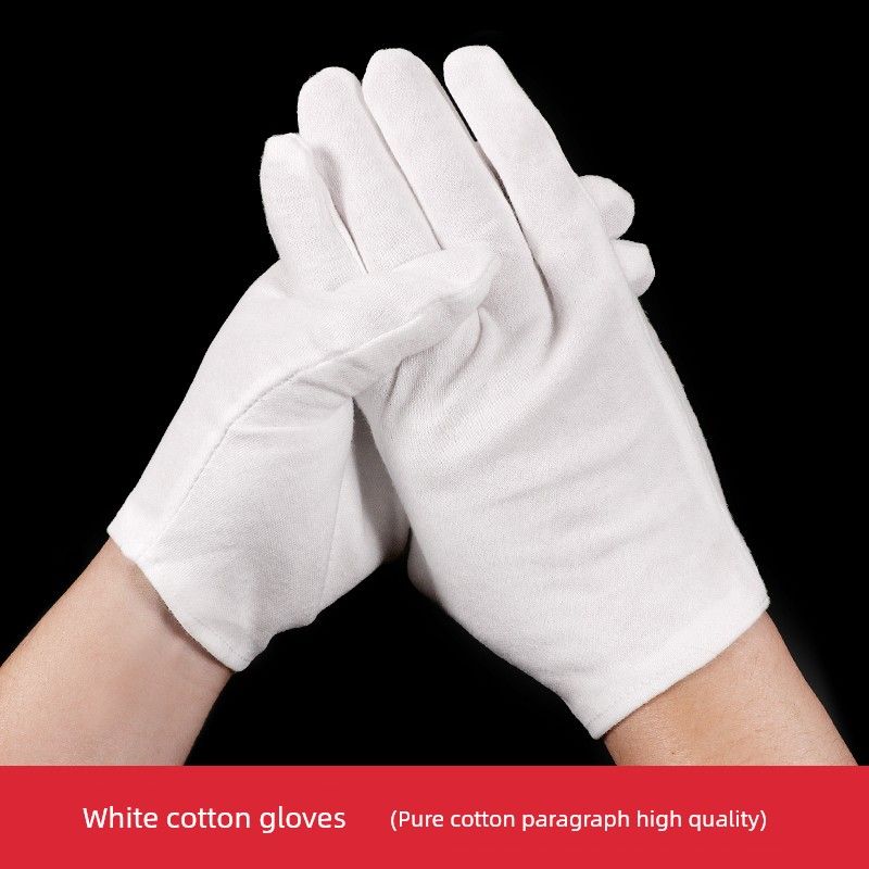 

Хлопковые перчатки Красные Свадебные украшения Золотые украшения Руководство по покупкам Дисплей Классические Мужские и Женские Белые перчатки Дышащие Потостойкие Потопоглощающие White high quality pure cotton gloves 2 pairs L