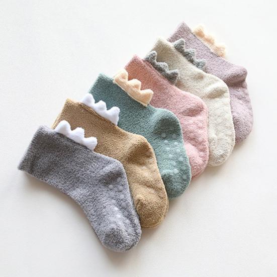 1 Pair Baby Socks Lovely Design Hand Washable Thickening Kids Cartoon Short Socks