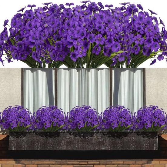 Artificial Flowers Adjustable Height Fade-Resistant Handmade Realistic Silk Petals No Watering Sunlight Floral Display Arrangement