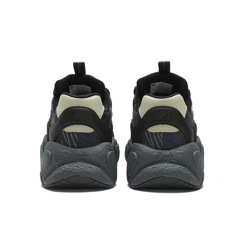 FILA Croissant Abrasion Resistant Low top Running Shoes Men's Black Green F12M441121FRB