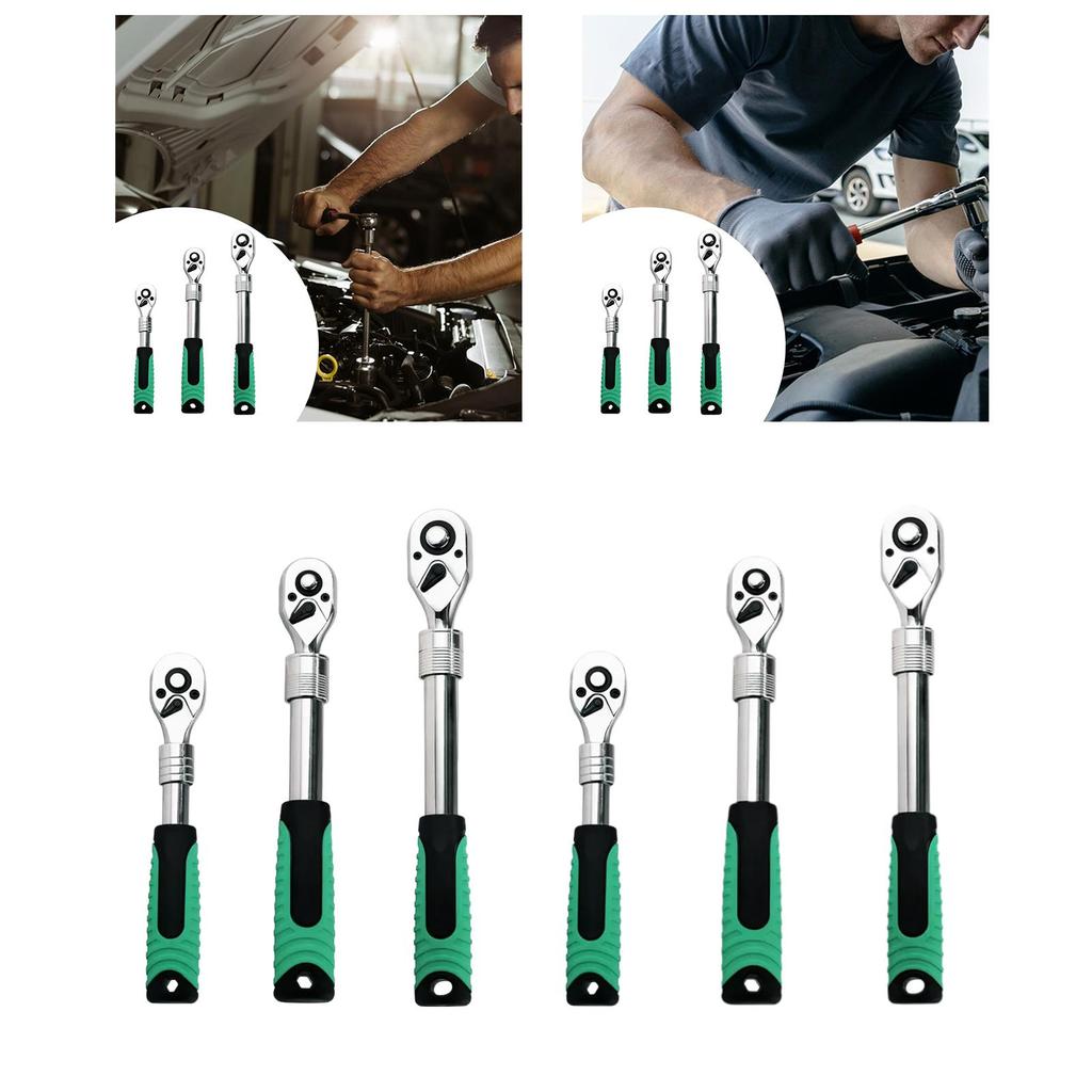 Ratchet Wrench Quick Released Long Handle Multifunctional Retractable Wrench for Factories Garage Workshops Auto Repairs