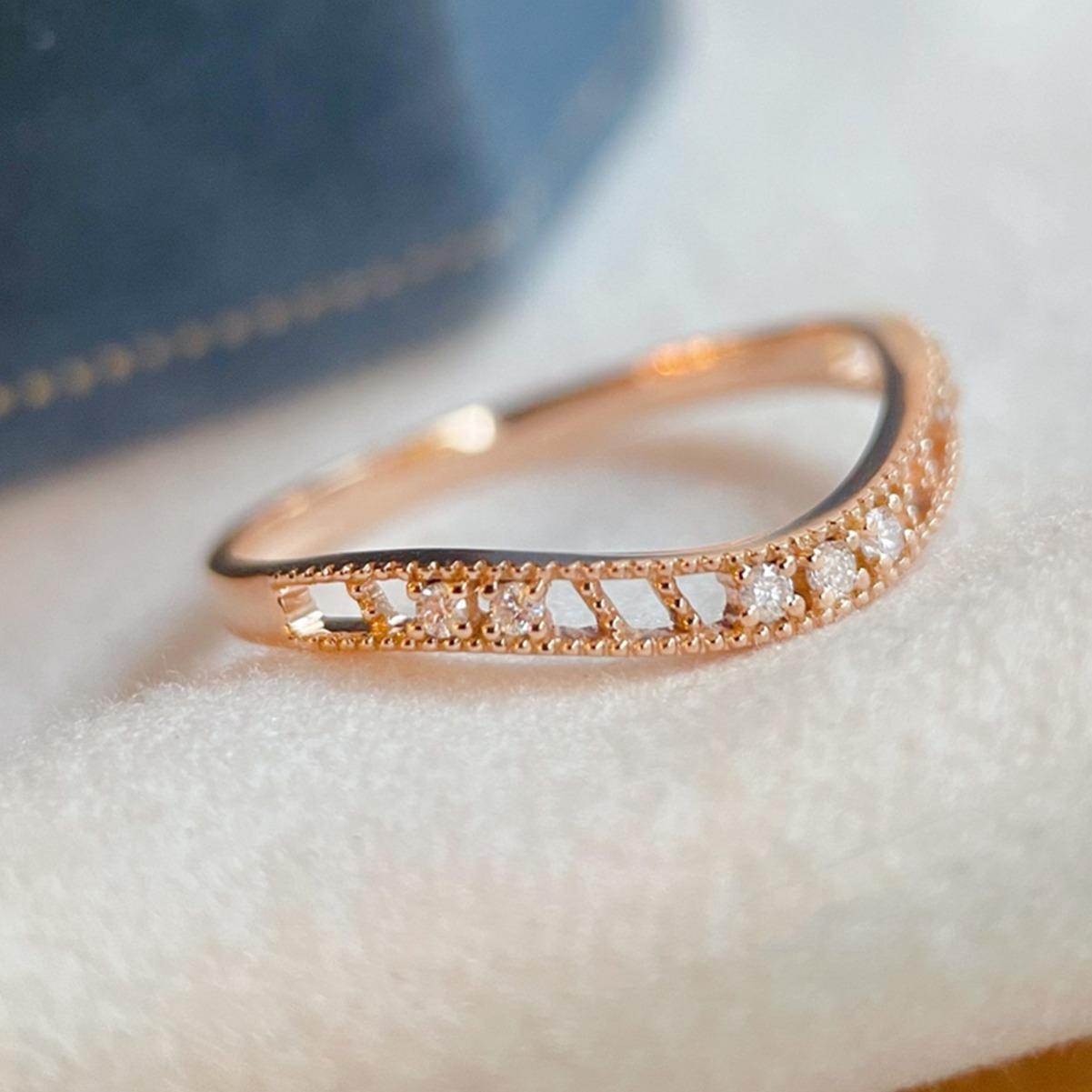 

Red Elk Women s Ins Style s925 Sterling Silver Ring, Simple Design with Full Pave Original Design US Size 10