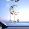 Hanging Crystal Stone Craft Dreamcatchers Colorful Moon Shape Suncatchers Ornament Rainbow Maker Car Hangers Home Decors