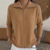 Autumn/Winter 2026 Women's Zipper Knit Cardigan - European & American Casual Fashion