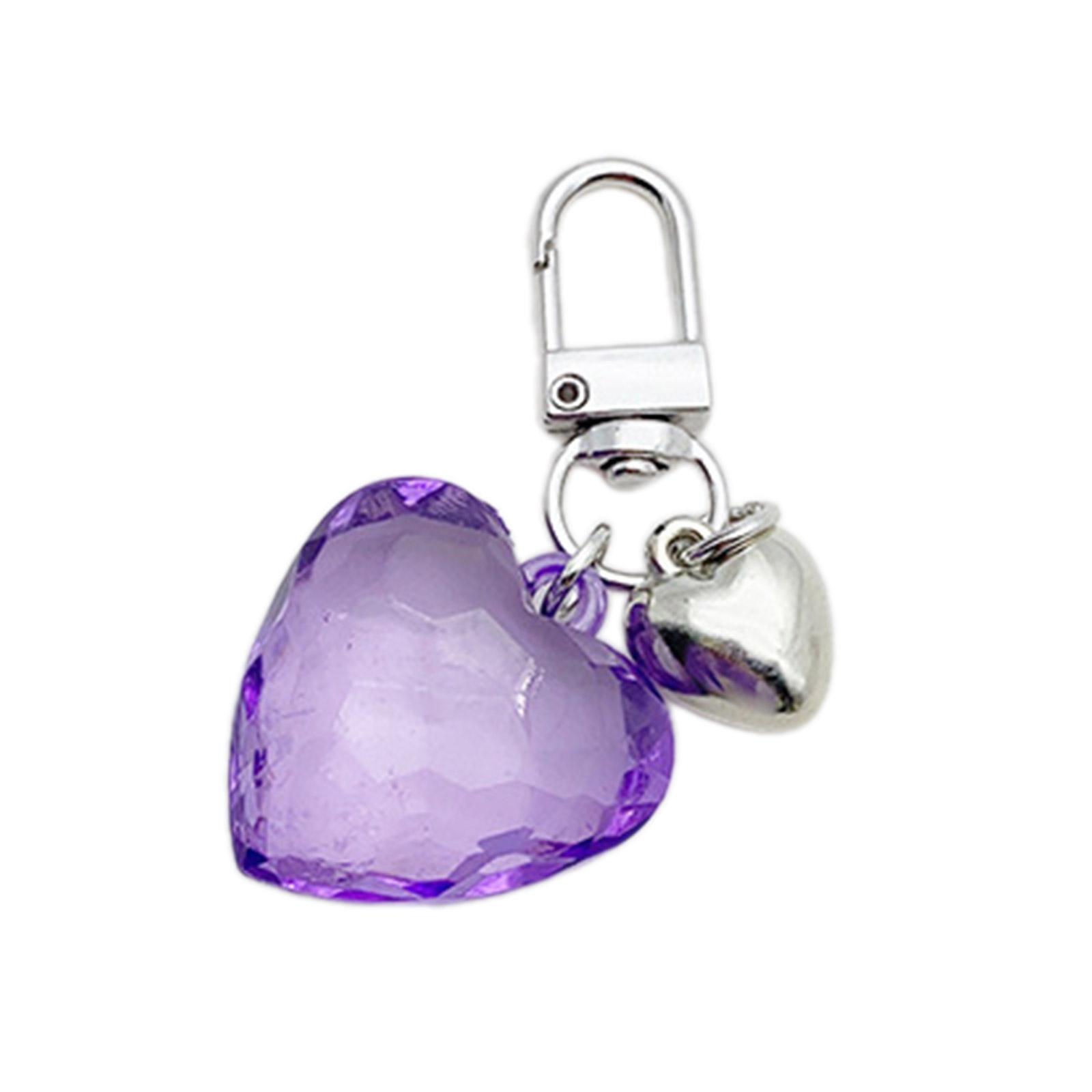 

Стильный брелок в форме сердца с любовью, привлекающий внимание, акриловый брелок для ключей, украшения для сумки, модная металлическая подвеска для рюкзаков