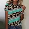 Sexy and Fashionable Leopard Print Casual Short Sleeved Street Women's T-shirts