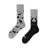 Couple's Cartoon Animal Asymmetrical Cotton Socks - Fun & Trendy Style