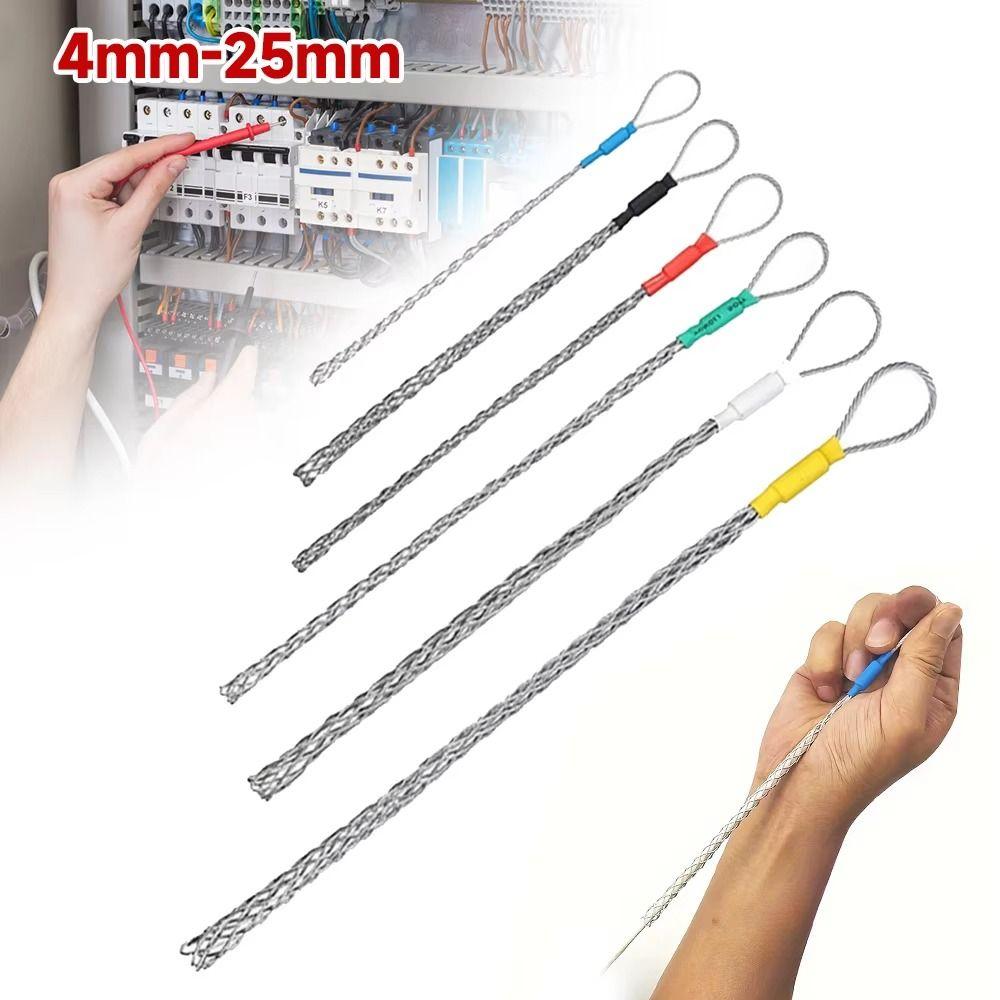 Anti-Slip Design Wire Grips Steel Mesh Pipe Conduit Puller Lassos Cable Puller Electrician Tools