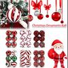 6Pcs 6cm Plastic Christmas Ball Painted Festive Atmosphere Christmas Ornaments Ball Set Xmas Tree Decor Christmas Ball Pendant