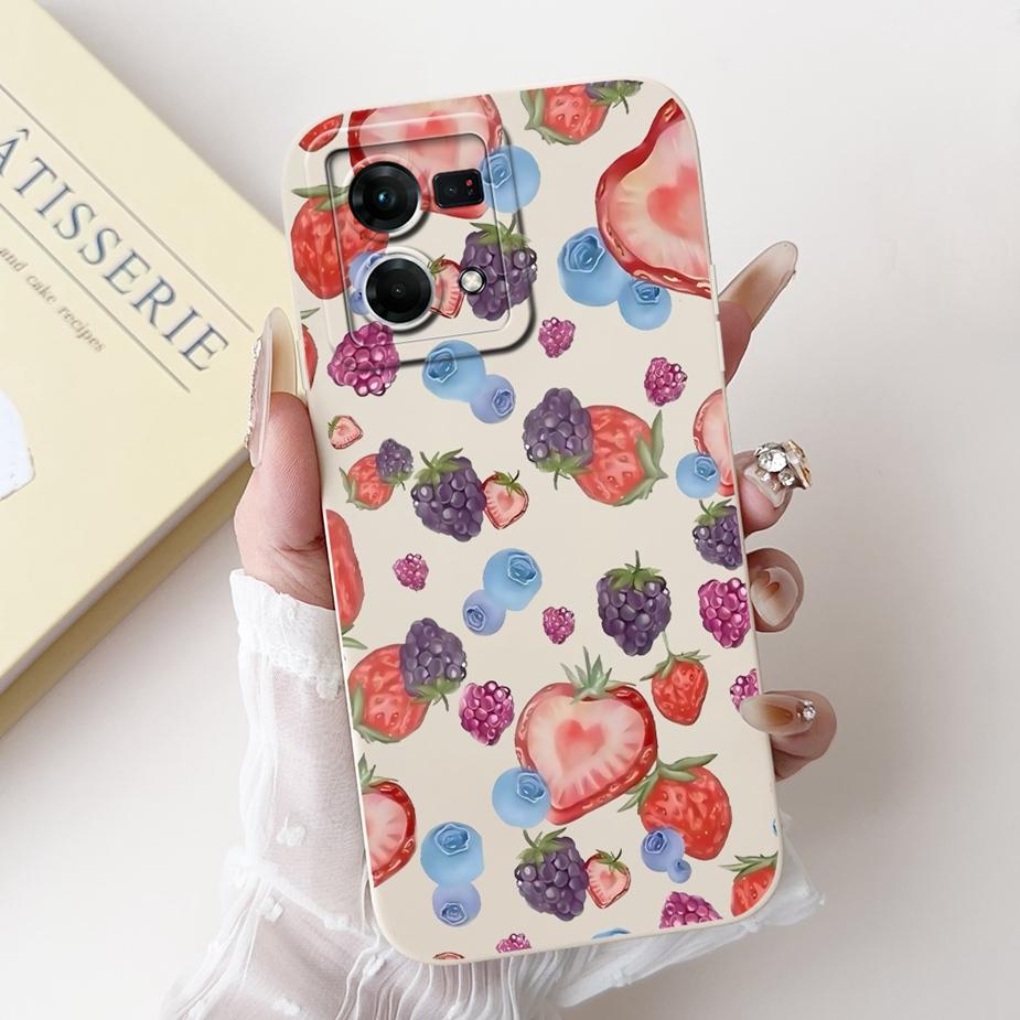 For Oppo F21 Pro 4G Case Reno7 4G CPH2363 Stylish Candy Painted Cover Soft TPU Phone Case For Oppo Reno8 Reno 7 F21Pro 4G Fundas