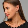 Gold Plated Silver Plated Pearl Earrings with Pearl Dangle Earrings For Women Jewelry For Women Wedding Gift For Women