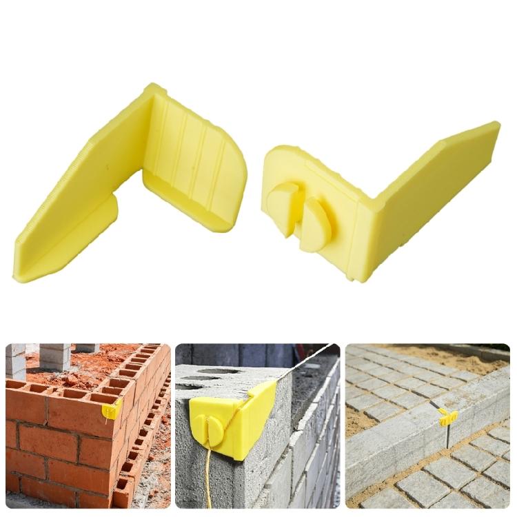 Block Wall Line Anchors Corner Brackets Set, Plastic Masonry Guide for Stable Edges Seating Bricklayer Layout Positioning