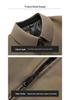 Men's Thickened Lapel Down Jacket for Middle-aged & Elderly - Detachable Liner, Duck Down, Cold Protection Winter Coat