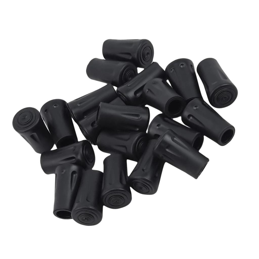 18x Walking Stick Tips,Hiking Pole Tips Protection Rubber Feet 12mm Diameter Trekking for