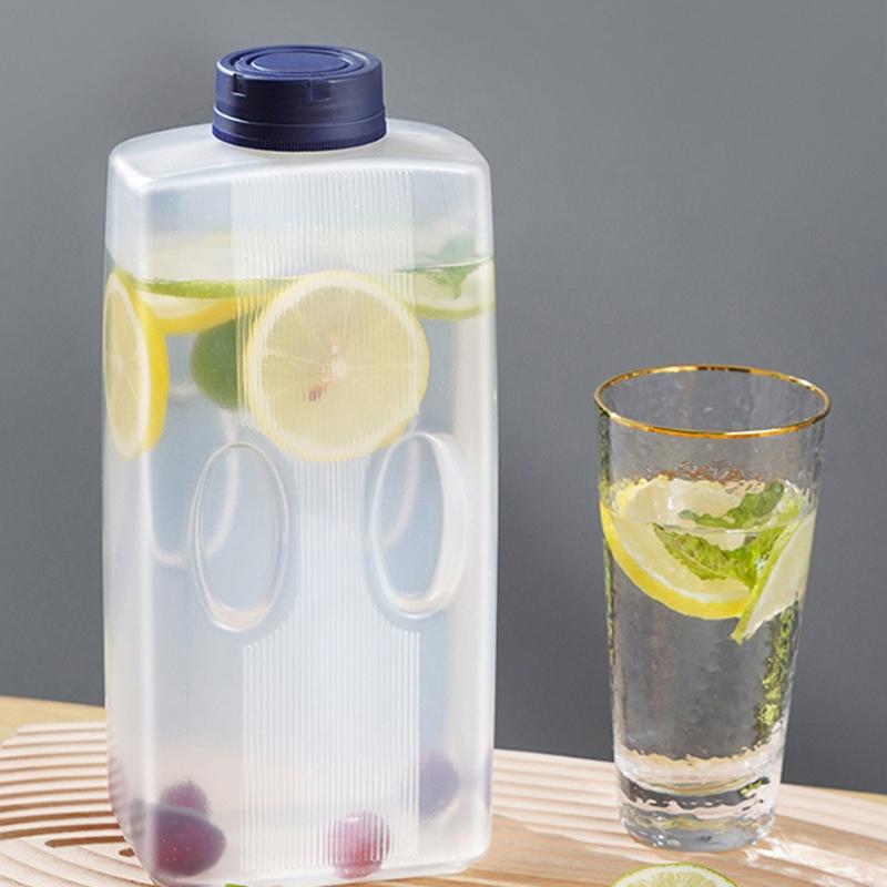 2L Zesílená lednice Džbán na studenou vodu Plastová nádoba na vodu Velký objem Limonáda Voňavý čaj Konvice na vodu
