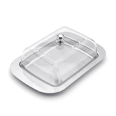 Contemporary Metal Butter Display Dish Butter Storage Tray with Lid Kitchen Tool