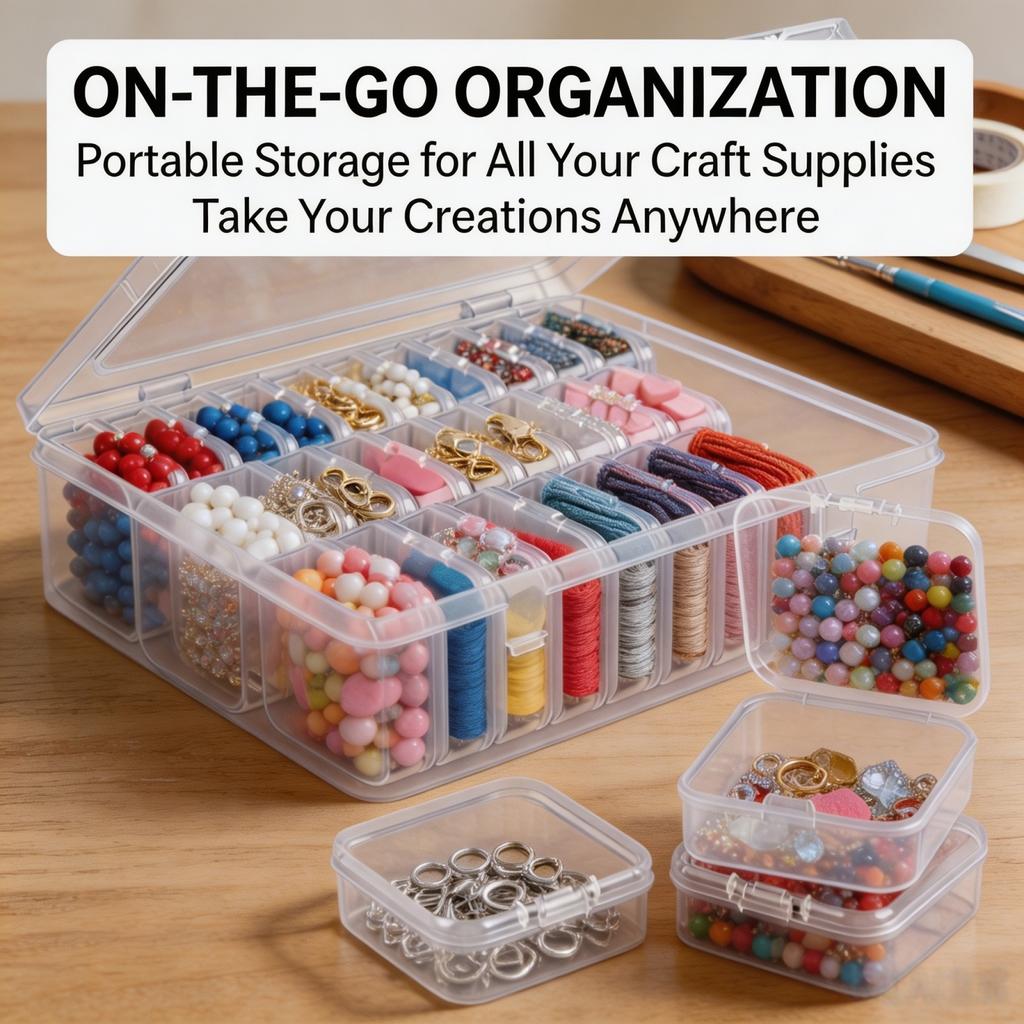 30Pcs Bead Organizer Box Small Plastic Storage Case for Jewelry Craft