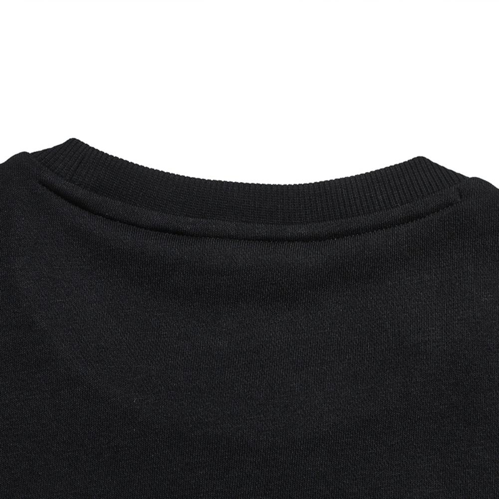 Fila Original Retro American Sports Casual Comfortable Letter Loose Pullover Round Neck Sweatshirt Men Sweatshirt Black F61M619201FBK