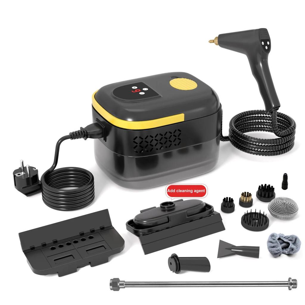1500W High-Pressure Steam Cleaner Multifunctional with Remote Control for Kitchen Hood and Car Cleaning