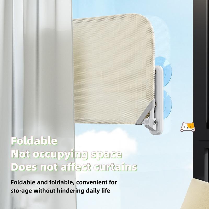 Foldable Cat Window Hammock with Double Suction Cup Mesh Free Installation Cat Jumping Platform Comfortable Cat Resting Bed