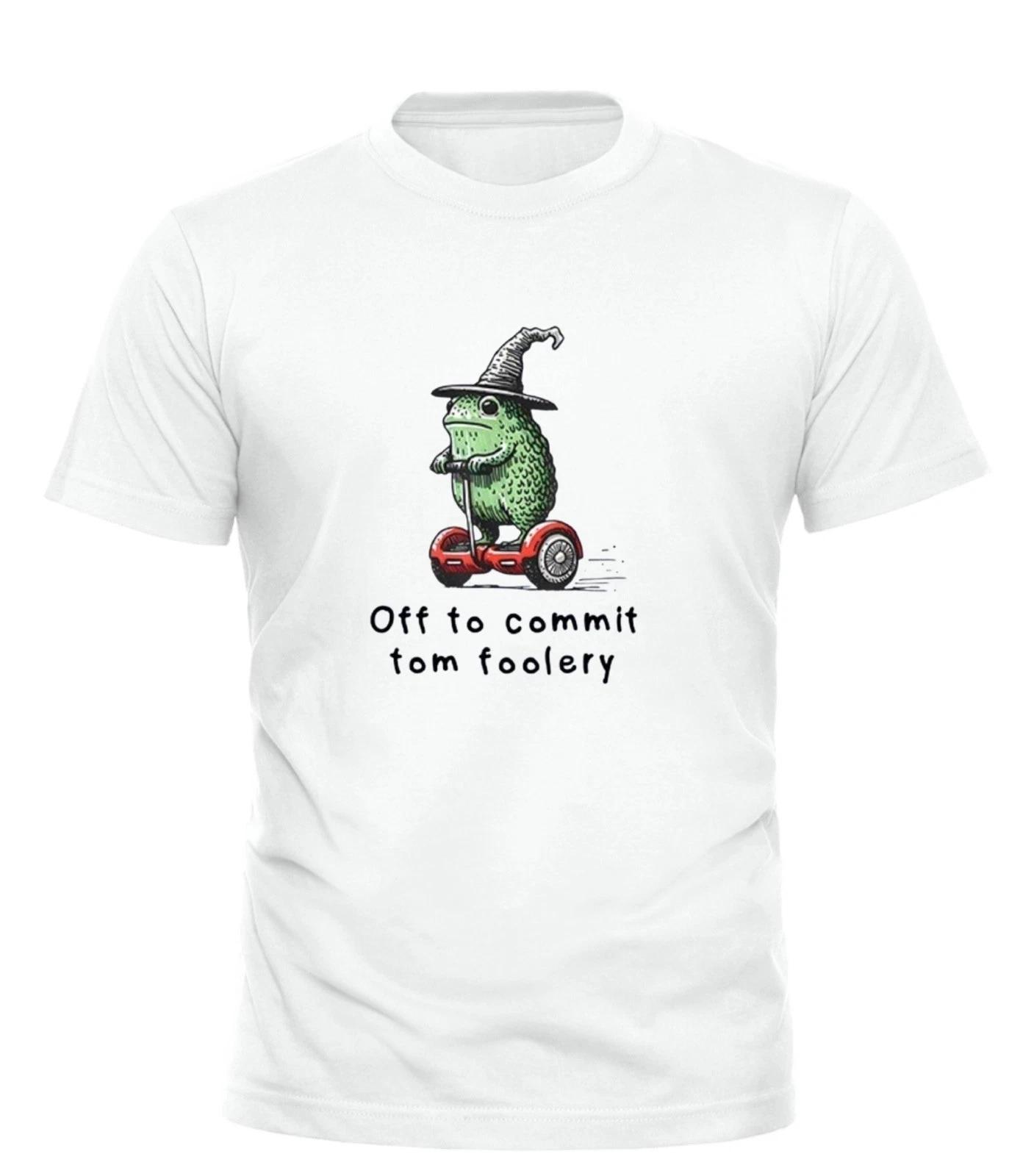 Off to Commit Tom Foolery Frog Whimsical Frog Wizard Meme Women Men T-Shirt Tee 3XL