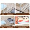 Metal Closet Divider White Shelf Divider Space Saving Closet Separator  For Bedroom