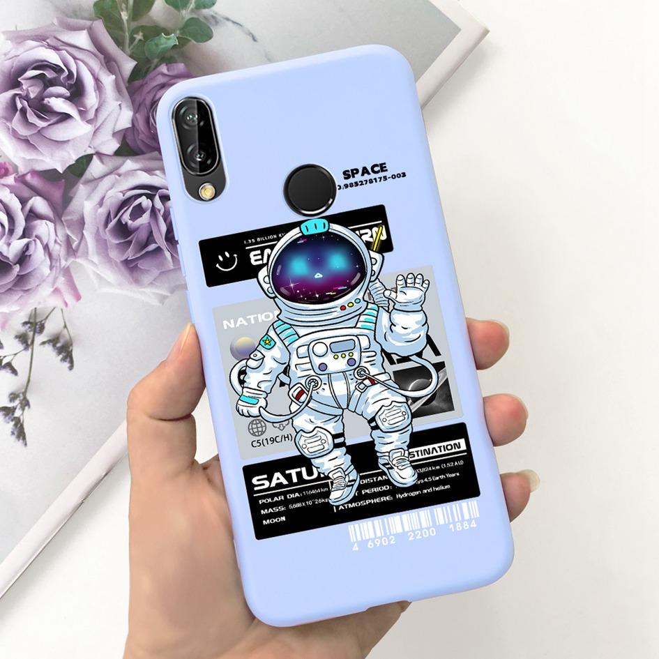 

For Huawei P20 Lite Case ANE-LX2 ANE-LX2J Silicone Cover Lovely Astronaut Shockproof Bumper For Huawei P20Lite Nova 3e Soft Capa Huawei Nova 3e