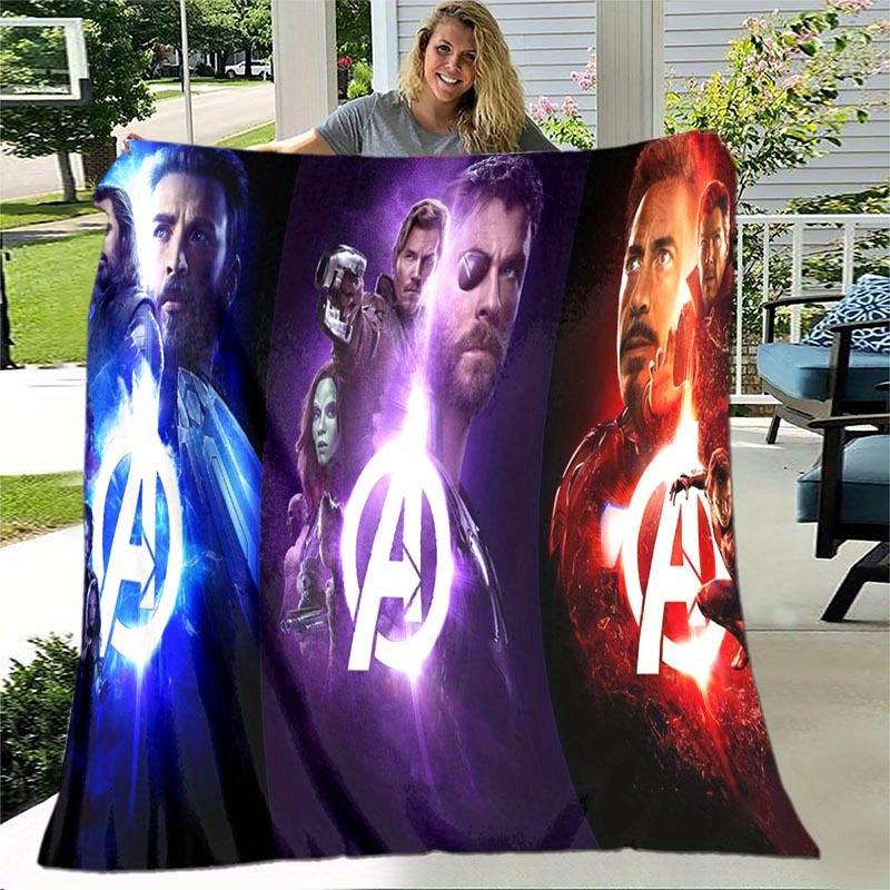 1pc Avengers Printing Blanket - Soft, All-Season Throw for Living Room, Bedroom,Personalized Gift with Adorable Cartoon Design