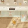 VIKAMA2PC Kitchen Wipe-Clean No-Rinse Carpet Waterproof Oil-Resistant PVC Runner Door Mat Anti-Slip Anti-Fatigue Floor Mat