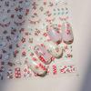 Embossed Little Red Flower Nail Art Sticker DIY Making Creative Decorative Stickers