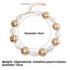 Meier Halter Necklace Asymmetrical Pearl Patchwork Metal Small Design Clavicle Jewelry Necklace