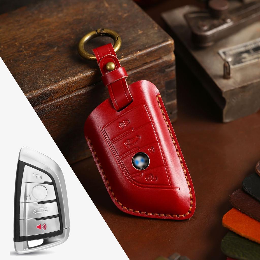 Leather Key Cover Is Suitable For Bmw Key Cover, Blade Pure Handmade Car Key Cover Can Be