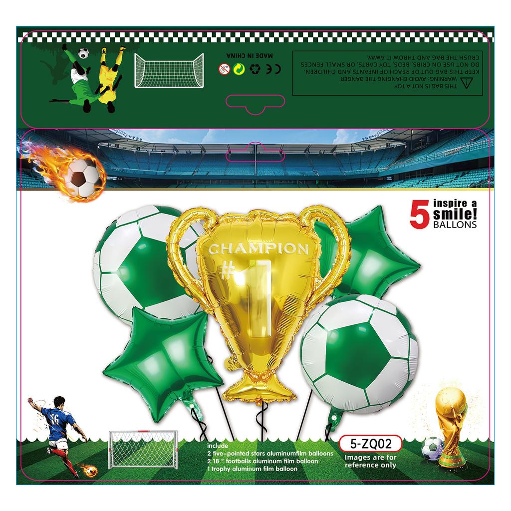 Boys Football Green Balloon Arch Birthday Football Party Decoration World Cup Themed Balloon Set