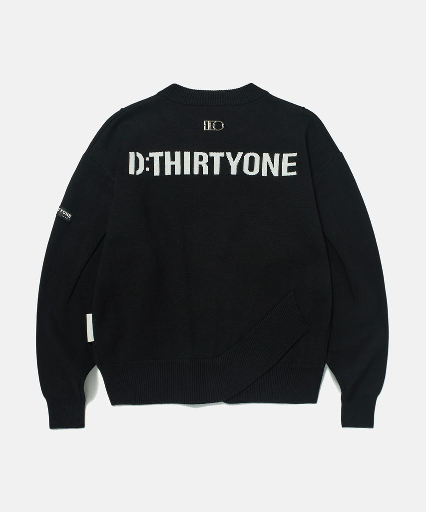 DTHIRTYONE Logo-Jacquard Sweater (Black)