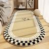 French Style Bedside Carpet Master Bedroom Bedside Oval Carpet Retro Dressing Room Carpet
