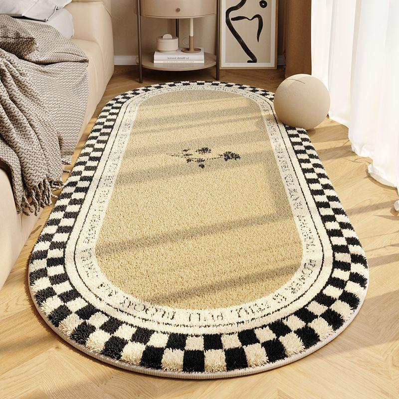 French Style Bedside Carpet Master Bedroom Bedside Oval Carpet Retro Dressing Room Carpet