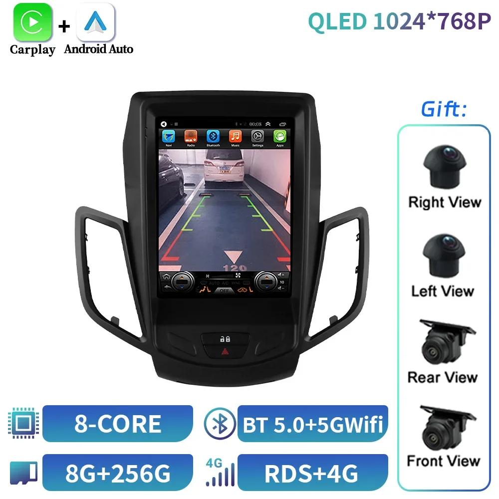 9.7inch For Ford Fiesta Mk7 2009-2016 Android 14 Car Radio Multimedia Navigation Player Stereo Wireless Bluetooth Carplay Screen