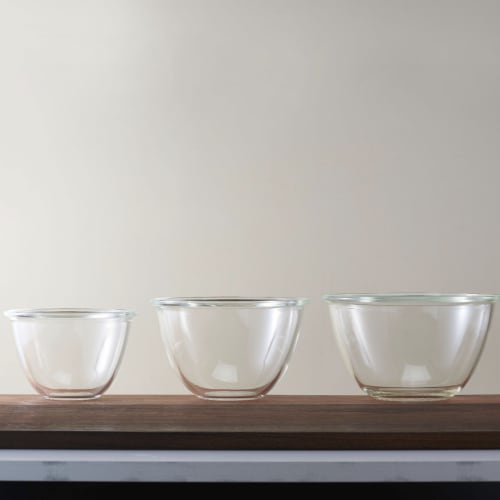 HARIO Heat-resistant Glass Bowl Transparent Made in Japan MXP-3704 Set of 3