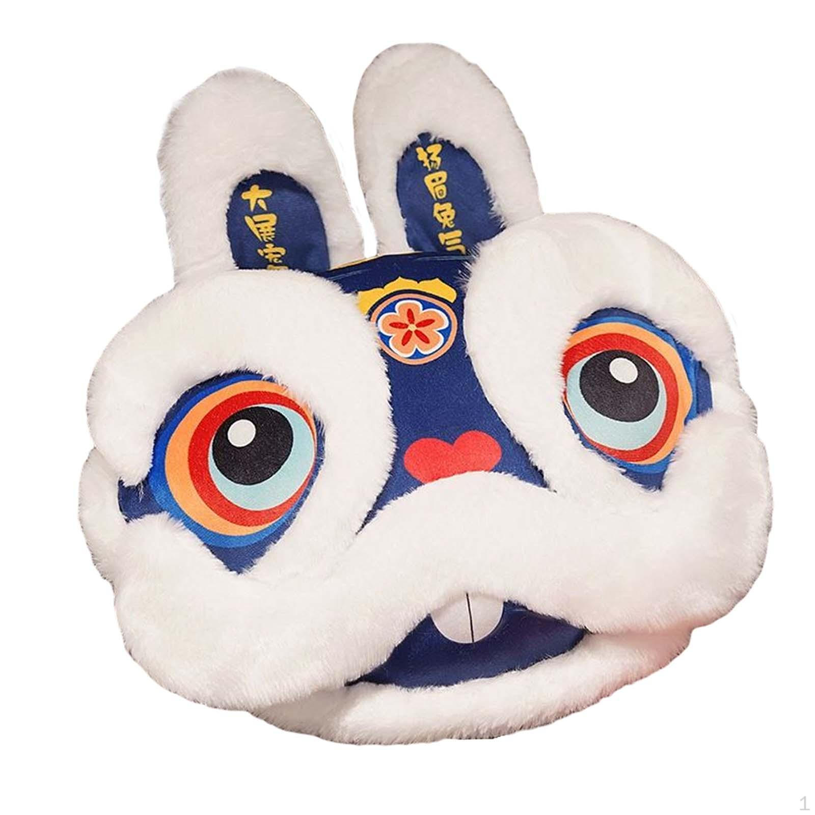 

Plush Pillow Hug Cushion Ornaments Chinese Traditional Creative Adorable Toy for Living Room чорний