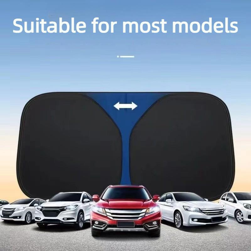 Foldable Car Windshield Sun Shade Reflective UV Protector Collapsible Front Window Sunshade Heat Insulation Shield for SUV Sedan