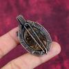 Ammonite Fossil Gemstone Pendant Copper Wire Wrapped Jewelry Handmade Pendant